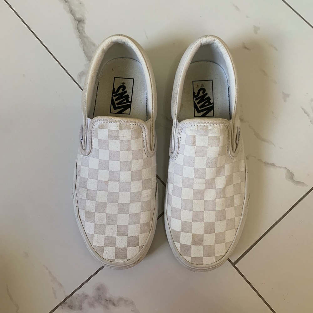 VANS CHECKERED SLIP ONS